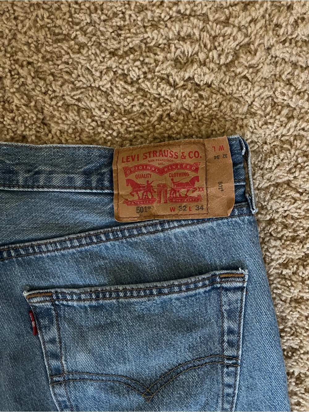 Levi's Light Blue Straight Leg Men's Jeans 32 x 34